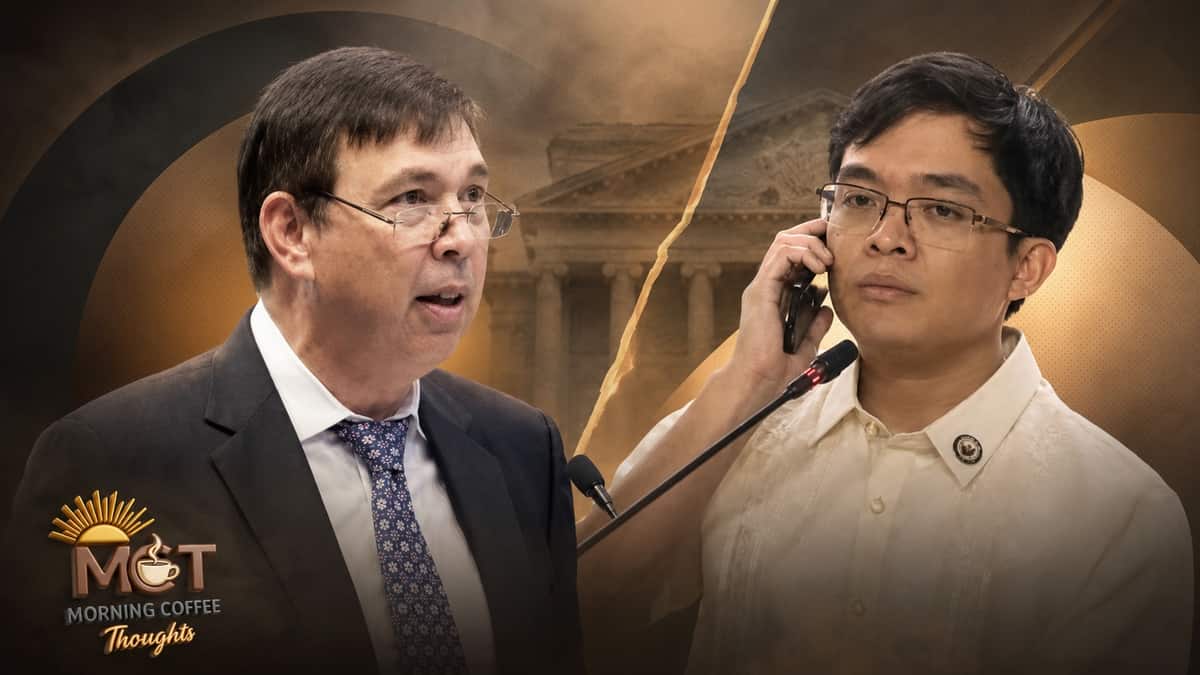 FACT-CHECKING THE “BUGAW” PLOT ALLEGATIONS AGAINST REP. LEANDRO LEVISTE — original Morning Coffee Thoughts cover image.
