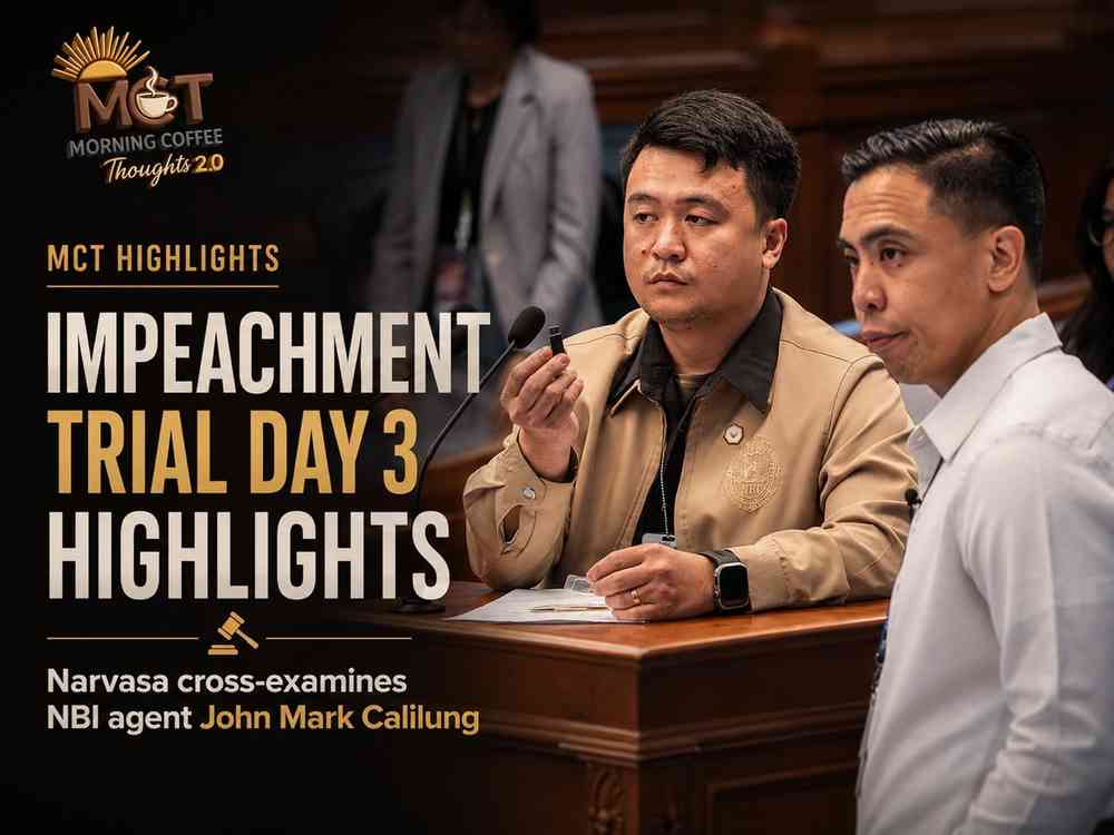 IMPEACHMENT TRIAL DAY 3 HIGHLIGHTS. — original Morning Coffee Thoughts cover image.
